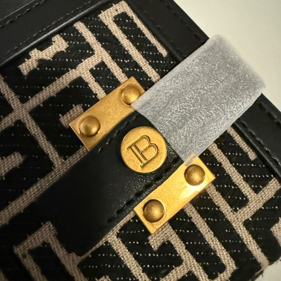 Balmain B Buzz Jacquard bag on chain - Picture 12 of 14